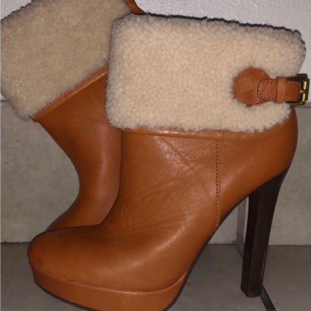 Great condition leather and wool Coach booties. Only worn 2 times
